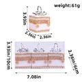Ornamenti natalizi a scatola regalo in schiuma con pizzo, specifiche del set da 3 - Stile Corda di Canapa (V2-42)