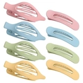 8-piece macaron matte hair clip set featuring duckbill and BB clips in four soft colors - Set 10 (8-Piece Set: 4 Duckbill Clips + 4 Spring Clips/Macaron Colors)