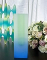 Minimalist Nordic acrylic flower vase with a blue and green gradient frosted finish - Frosted Blue & Green