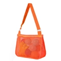 Sac de plage en filet orange pour enfants avec bandoulière réglable pour coquillages - 24*20cm / Rouge Orangé