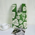 Green and white knit tote bag with basketball pattern and Japanese text - Green Dragon Boat Festival Rice Dumplings