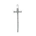 Vintage silver alloy gladiator sword pendant for DIY necklace and jewelry making - 1pc Long Sword Pendant 54mm
