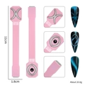 Pink double-ended cat eye nail magnet wand with X-shaped and round magnetic tips - CT-20 Pink 3-in-1 Magnet