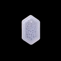 Hexagonal silicone resin mold for crystal pendants with textured gemstone interior - 4# Translucent Shield