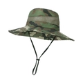 Jungle camouflage breathable mesh sun hat for outdoor fishing with adjustable strap - Army Green Camouflage