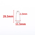 Silver stainless steel spring hook clasp pendant, dimensions 29.5mm by 11.5mm - Steel Polished Paperclip 29.5mm