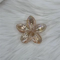 8cm Frangipani Flower Solid Color Transparent With Iridescent Orange Tint Standard