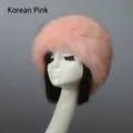 Faux fur winter trapper hat in Korean pink with plush ear flaps for cold weather - Korean Pink