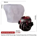 Gothic skeletal hand skull candle silicone mold model LZ-1006 for Halloween DIY - Bone Hand Skull Lamp LZ-1006