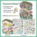 Japanese style DIY cottage PET sticker set with scene card and decorative accessory decals - Japanese House