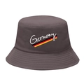 Stylish gray bucket hat featuring Germany flag design and script text for summer outdoor - M / 3# Germany Text - Gray