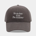 Dark grey baseball cap with white Break Free embroidery and curved brim for casual style - Gray