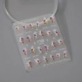 Stickers ongles adhésifs modèle MN-291 avec roses rouges vintage et motifs Ink Rose - Style Rose Rouge Vintage (MN-291)