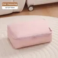 Pink travel luggage organizer for pajamas with dual ring zippers, size 32x22x10cm - Dusty Pink Pajama Bag