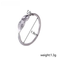 Detailed size specifications for silver ring showing 1.9cm inner diameter and 1.3g weight - Silver Three Circles Pattern Style (XB48120A9)