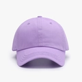 Unisex lavender cotton canvas baseball cap in a minimalist six-panel classic design - Adjustable / Light Purple
