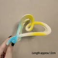 Gradient heart hair claw clip in blue and yellow resin, 12cm length for thick hair - Gradient Heart Yellow-12cm