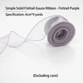 Purple fishtail mesh ribbon for flower packaging, 4cm width, 9 yards long, no inner core - Fishtail Purple