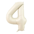 Retro cream caramel number 4 aluminum foil balloon for birthday party decorations - Number 4 / Cream
