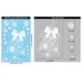 Stickers de fenêtre cloche de Noël et flocons de neige avec détails de taille - BQ478 Cloche