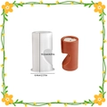 Cylindrical heart拼接 candle holder silicone mold for DIY resin and wax crafts - Heart Candle Holder B02 (Height 10.2cm)