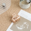 Elegant apricot marble pattern hair claw clip made of premium acetate for women - Champagne