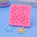 Stampo in silicone rosa a fiocco di neve per dolci natalizi e decorazioni fai-da-te - Stile Fiocco di Neve (1)