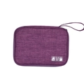 Bolsa de almacenamiento morada para accesorios digitales con correa para cables y batería - Morado