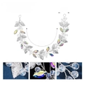 Diadema plateada con diamantes de imitación y cristales acrílicos para fiestas de baile - Estilo de Enredadera (HS-J7202SAB) / Color AB