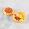 Miniature seafood noodle bowl toy with yellow lid and realistic food ingredients - 4.5cmx2.5cm / Diced Meat Noodle