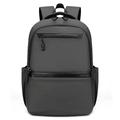 Mochila grande de viaje negocios gris oscuro en tela impermeable con correas ergonómicas - Gris