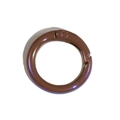 Brown metallic spring O-ring buckle for DIY keychains and connectors - Dark Coffee