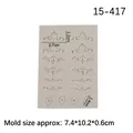 Vintage floral frame silicone cake mold with detailed vine patterns for DIY baking - Style No. 3-Multi-pattern Combo / Gray