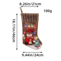 Leuchtender Schneemann Weihnachtsstrumpf 46cm hoch für festliche Weihnachtsdekoration - Schneemann