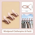 Set of 6 pink plastic windproof quilt clips 10cm large size for balcony clothes drying - 6 Pcs Set / Pink