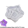 Moule en silicone étoile pour résine avec dimensions précises et exemple de création - Moule de Pendentif Étoile à Sables Mouvants