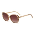 Gafas de sol vintage de gran tamaño con montura ámbar transparente y lentes degradadas café - Montura Té Transparente Té Degradado