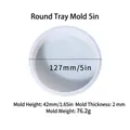 5-inch large round silicone mold for DIY resin ocean art, 127mm diameter and 42mm high - Round Table Mold 5in
