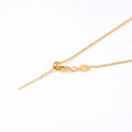 Adjustable 18K gold-plated needle-style ball chain necklace with slider buckle - Bead Chain / 1.1mm*45cm / Gold