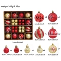 Christmas ball ornament set in red and gold with snowflake patterns and assorted sizes - Red & Gold