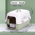 Petit sac de transport pour animaux vert et blanc, 50x30x34cm avec porte en métal - Petit de base-Sans lucarne (50x30x34cm) / Vert