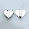 Base in lega a forma di cuore placcata in argento per bracciali e gioielli fai-da-te - Base Cromo - Cuore