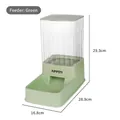 Distributeur de nourriture vert clair par gravité avec réservoir transparent et dimensions - Distributeur de nourriture 3,5L / Vert