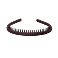 Minimalist deep purple crystal beaded headband with non-slip hair comb teeth - 127 Solid-Deep Purple