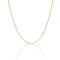 Collana a doppio strato in acciaio inossidabile placcato oro 18K su sfondo bianco lucido - Catena a Serpente Tonda da 0,9mm