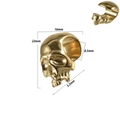 Gold skull magnetic ear hanger in stainless steel with detailed size measurements - Skull / Ear Hanger / Gold