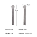 Orecchini a nappa in acciaio inossidabile argento con catene metalliche da sette centimetri - Argento (SE010333-S)