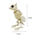 Realistic white plastic owl skeleton prop for Halloween decor, 35cm tall owl bone model - Owl Skeleton