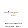 14K vergoldeter Zirkonia-Buchstabe X Anhänger für DIY-Halsketten und Armbänder - 14K Gold K