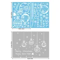 White Christmas window decals with snowflakes and reindeer, 80x98cm display size - Christmas Hanging Ball Static Sticker XC001A
